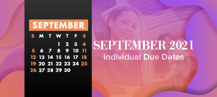 September 2021 Individual Due Dates